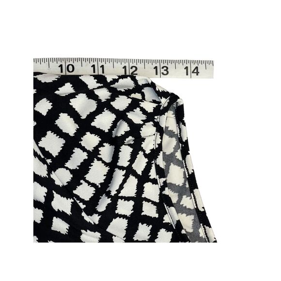 Apt. 9 Fit & Flare Dress Women Small Petite White Printed Stretch Belted Waist - Picture 9 of 9